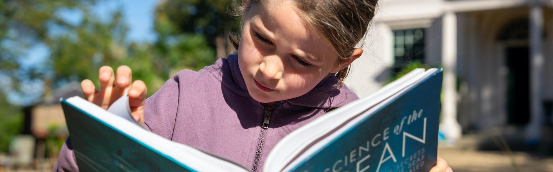 Reading a book